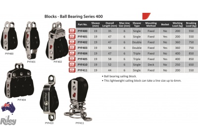 BLOCK SGL 19MM BALLB