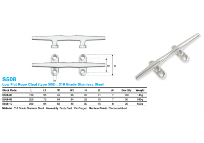 s508_low_flat_rope_cleat_type_508_dimensions